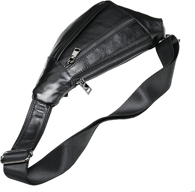 Hebetag Leather Crossbody Sling Bag - Image 5
