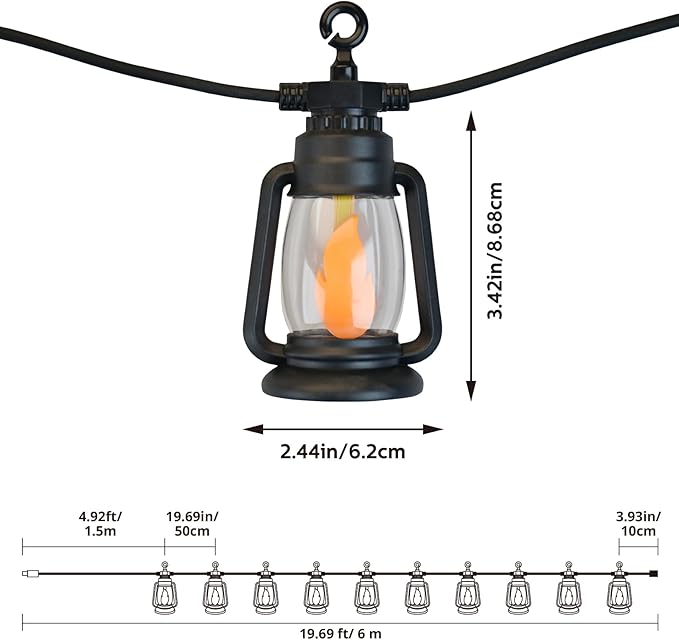 Solar Outdoor String Lights 19FT Waterproof Patio Lights - Image 4