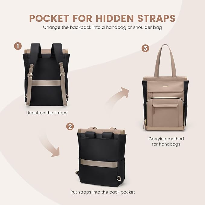 Convertible Daypack Laptop Backpack - Image 4