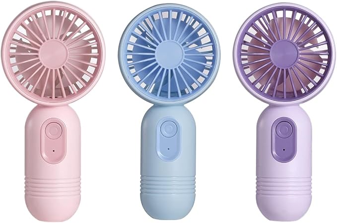 VanSmaGo 3 PCS Portable Handheld Mini Fans, USB Rechargeable Personal Fan by VanSmaGo