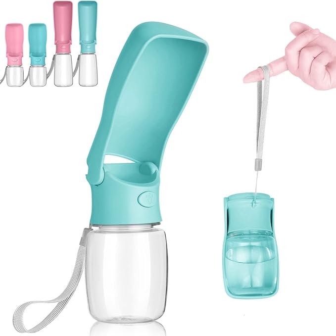 Portable Dog Water Bottle, Foldable Dog Water Bottle Leak Proof Dispenser by AIKIDS