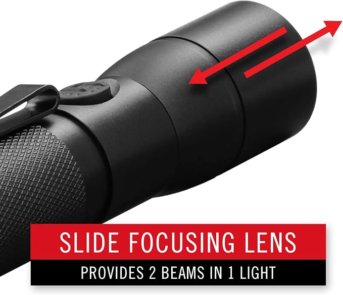 Coast HX5 410 Lumen LED Flashlight, Pure Beam Focusing, Slide Focus, Pocket Clip - Image 4