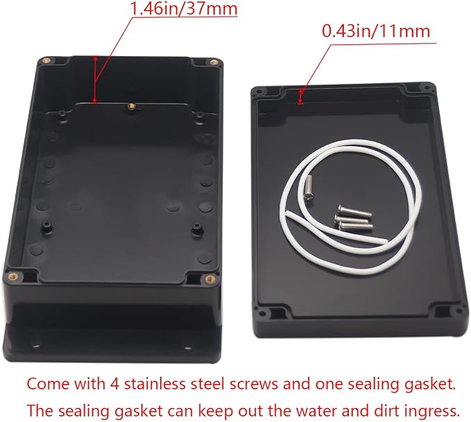 Project Box ABS Black Electrical Boxes IP65 Outdoor Waterproof Box Electronic - Image 5