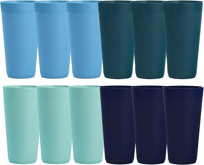 US Acrylic Newport 32 ounce Unbreakable Plastic Stackable Iced-Tea Tumblers in by USAcrylic