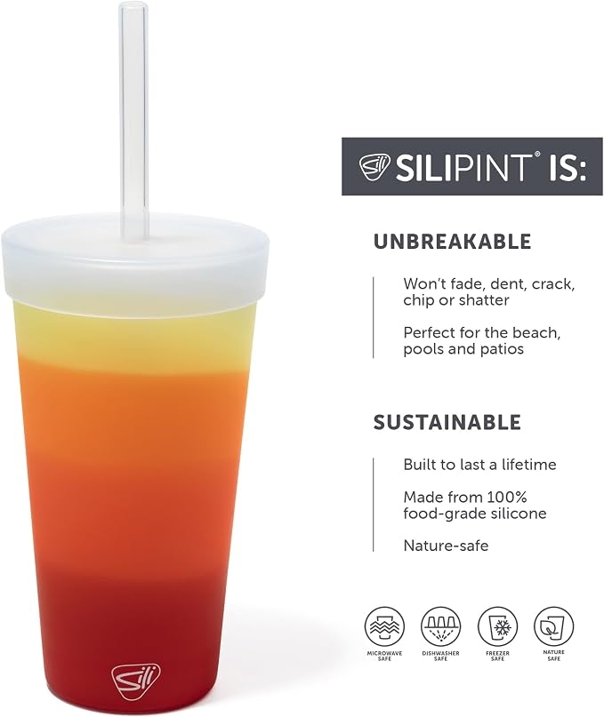 Silipint Silicone 22oz Straw Tumbler: Sun Storm - Image 2
