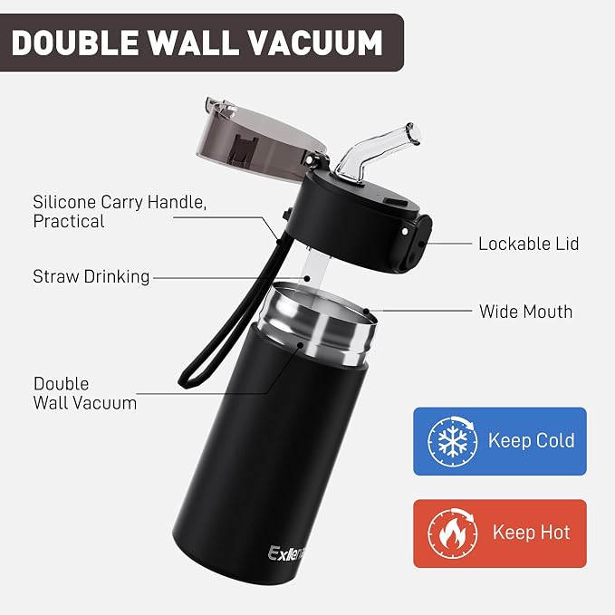 5oz Small Water Bottles with Straw, Mini Water Bottle with One-Hand Open Design - Image 3