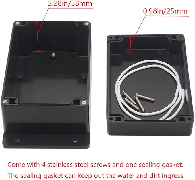 Project Box ABS Black Electrical Boxes IP65 Outdoor Waterproof Box Electronic - Image 5
