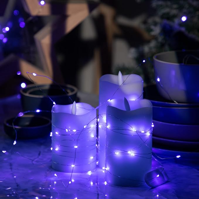 12-Pack LED Fairy Lights 7 Feet Battery Powered Waterproof Silver Wire 20 Slim - Image 6