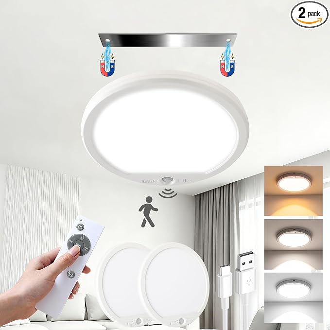 Rechargeable Motion Sensor Ceiling Light by Unknown