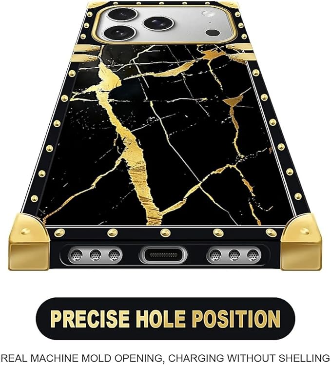 for iPhone 17 Pro Case Luxury Golden Decoration - Image 5