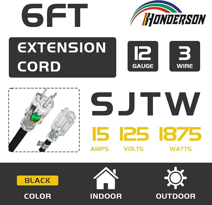 Indoor Outdoor Extension Cord Weatherproof - Image 2