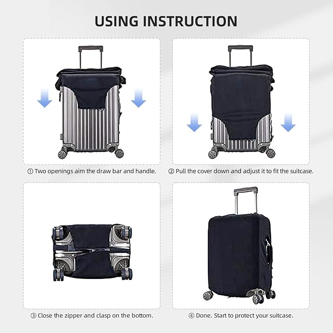 Tropical Vacation Badges Elastic Luggage Cover, Suitcase Protector - Image 7