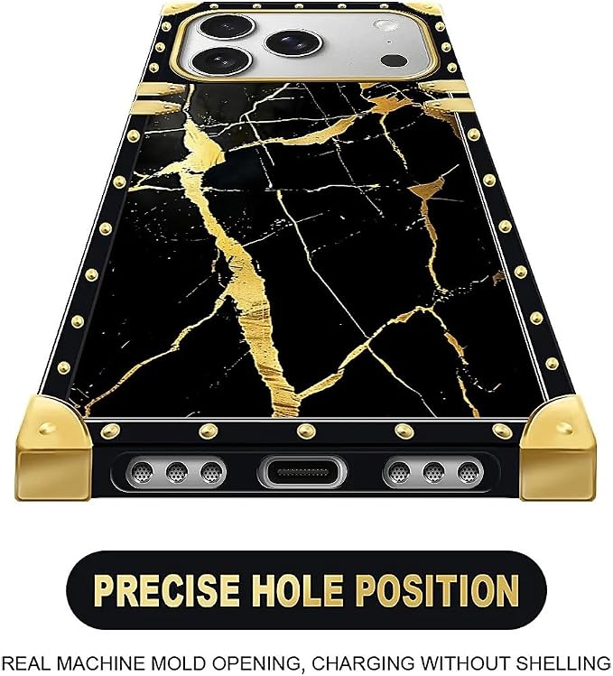 for iPhone 17 Pro Max Case Luxury Golden Decoration - Image 5