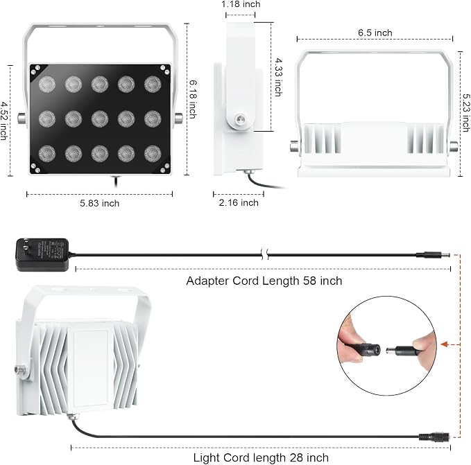 Univivi IR Illuminator 15 LEDs 90 Degree Wide Angle IR Lights - Image 3