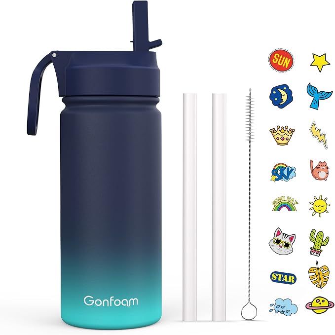 Kids Water Bottle, 16oz Water Bottles Kids by Gonfoam