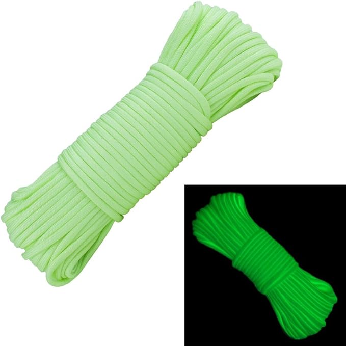 Glow in The Dark Zesty 550lb Paracord – 21 Strand Luminous Parachute Cord by WestCoastParacord