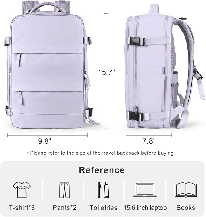 coofay Travel Backpack Carry on Flight Approved Mochila De Viaje Personal Item - Image 3