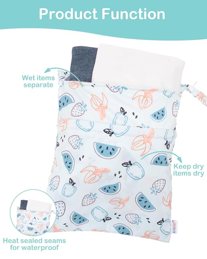 ALVABABY 2pcs Waterproof Wet Dry Bags, Reusable - Image 6
