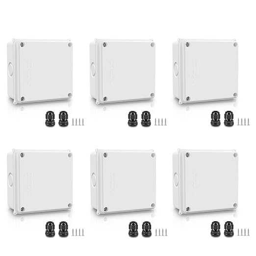 NineLeaf White Junction Box, IP65 Waterproof ABS Plastic Electrical Enclosure by NineLeaf