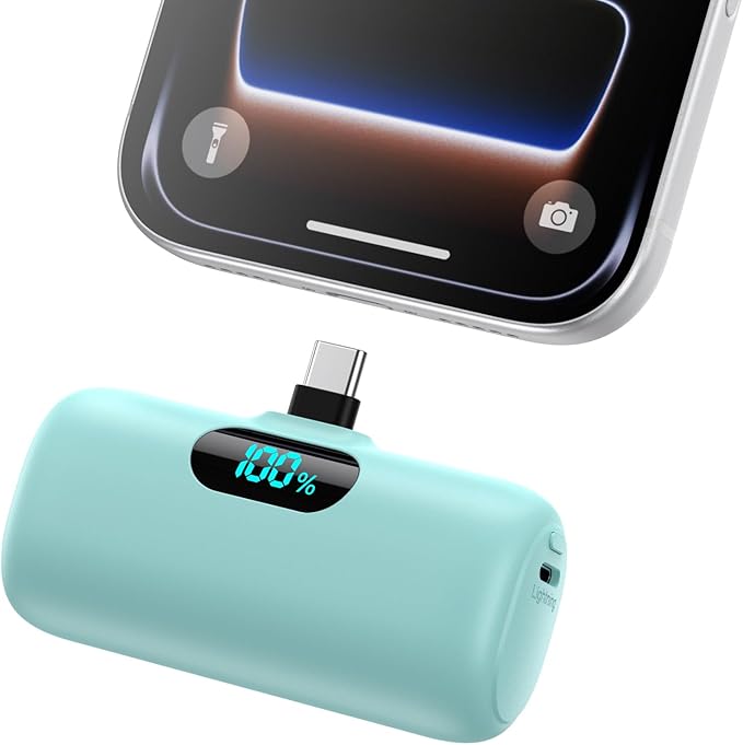 Feob Mini Portable Charger 5000mAh Power Bank, 15W PD USB C Cell Phone Portable by Feob