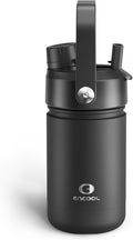 Kids Insulated Water Bottle - 12oz Stainless Steel Water Bottle with Dual Spouts by ENCOOL