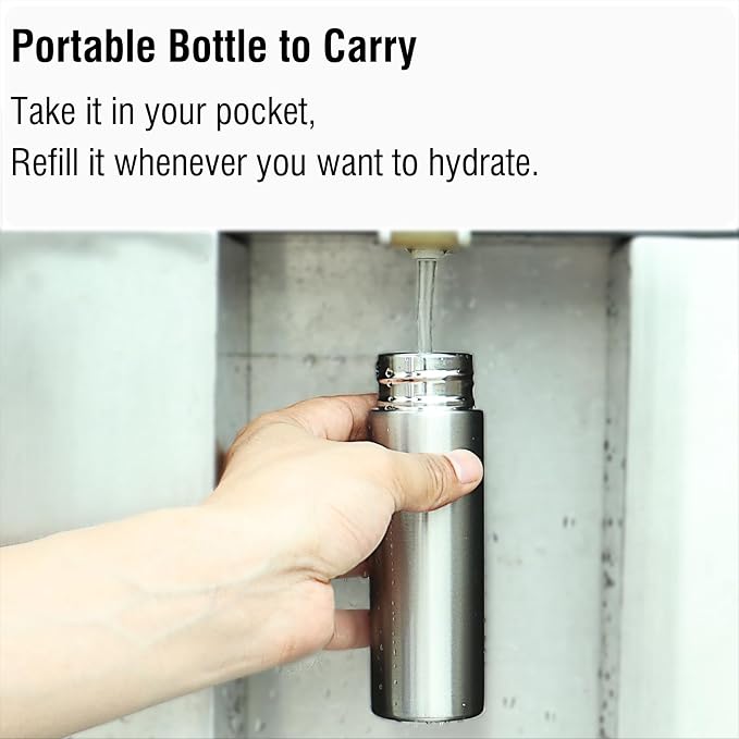 Cute Small Water Bottle, 4.4 Fl. Oz, Mini Slim Flask - Image 7