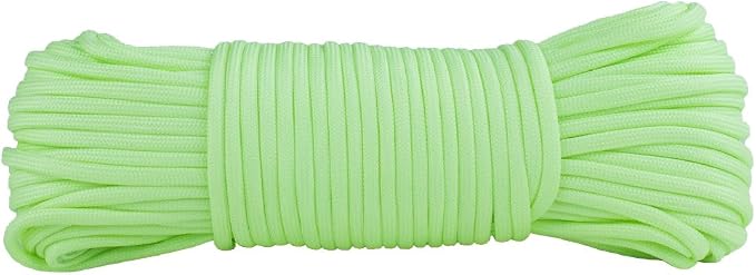 Glow in The Dark Zesty 550lb Paracord – 21 Strand Luminous Parachute Cord - Image 2