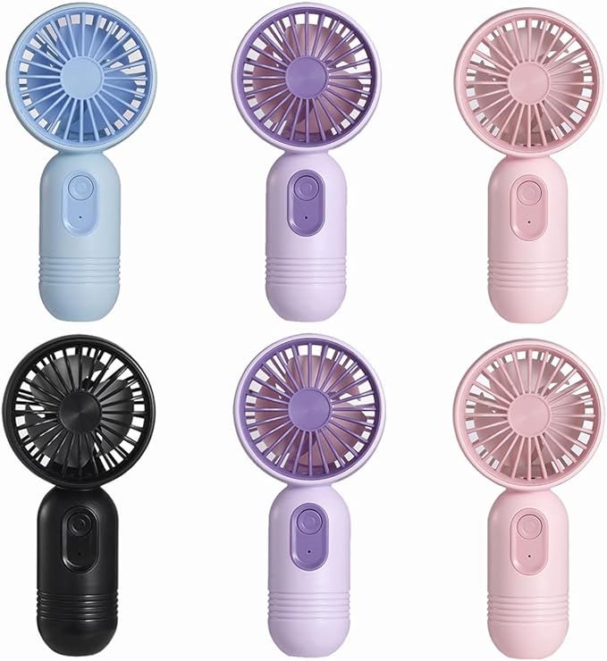JODNO Mini Portable Fan 6 Pack, Cute Handheld Fan Battery Operated Lightweight by JODNO
