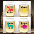 Set of 4 Shatterproof Designer 16 oz Plastic Wine Glasses MADE in the USA by Unknown