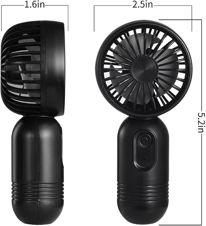 Mini Portable Fan 2 Pack, Cute Handheld Fan Battery Operated Lightweight Small - Image 2