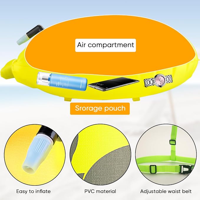 Swim Buoy for Open Water, 20L Swim Safety Float Waterproof Dry Bag for Swimmers - Image 5