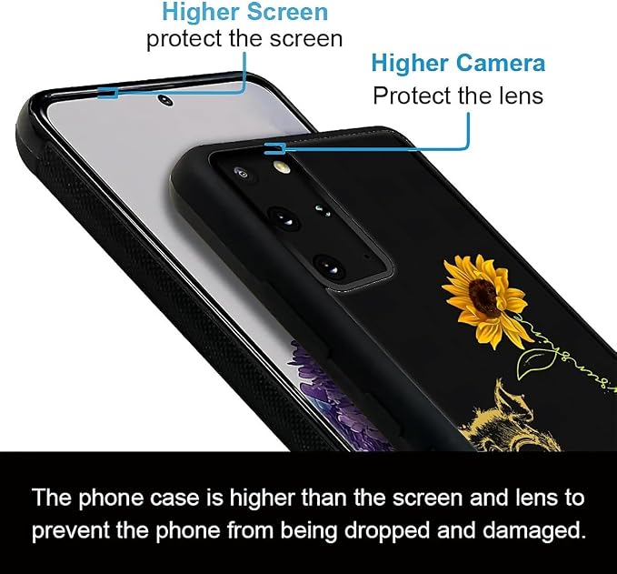 for Samsung Galaxy S20 Plus Case, Pig Sunflower Yellow Sunshine Pattern Graphic - Image 5