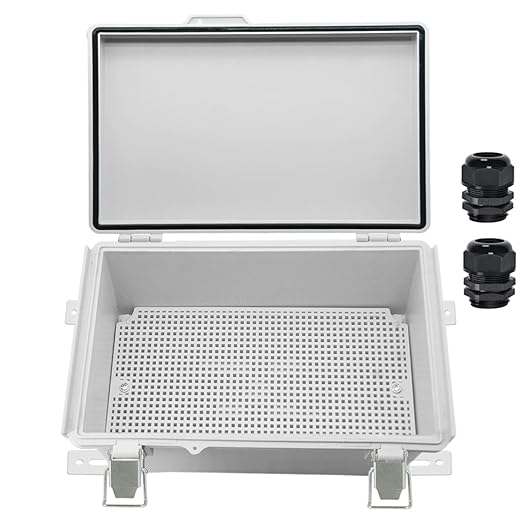 Zulkit Junction Box, IP67 Waterproof Electrical Box Hinged Cover Stainless by Zulkit
