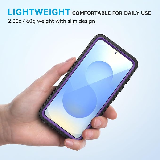 Lanhiem for Samsung Galaxy S25 Case, IP68 Waterproof Dustproof, Built-in Screen - Image 5