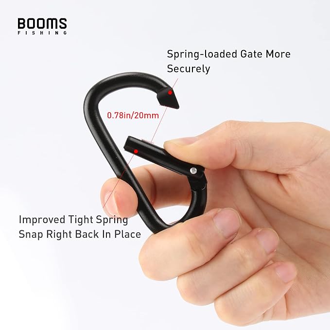 Booms Fishing CC2 Carabiner Clip, 2.3" Small Carabiner Keychain - Image 2