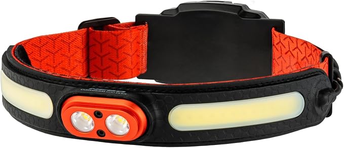 NEBO CurvBeam 600 Headlamp | 600 Lumens, 6 Light Modes, Rechargeable & AAA by NEBO