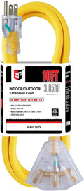 EP 10 Ft 12 Gauge Heavy Duty Extension Cord, 15A 125V 1875W, 3 Outlet by ENERGYPRO