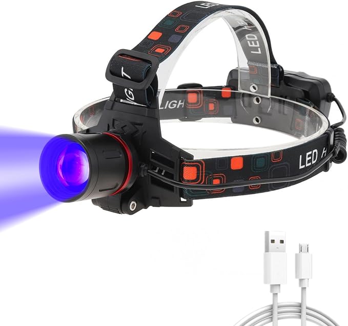 WINDFIRE 395nm UV Headlamp – USB Rechargeable Blacklight Headlight by WINDFIRE