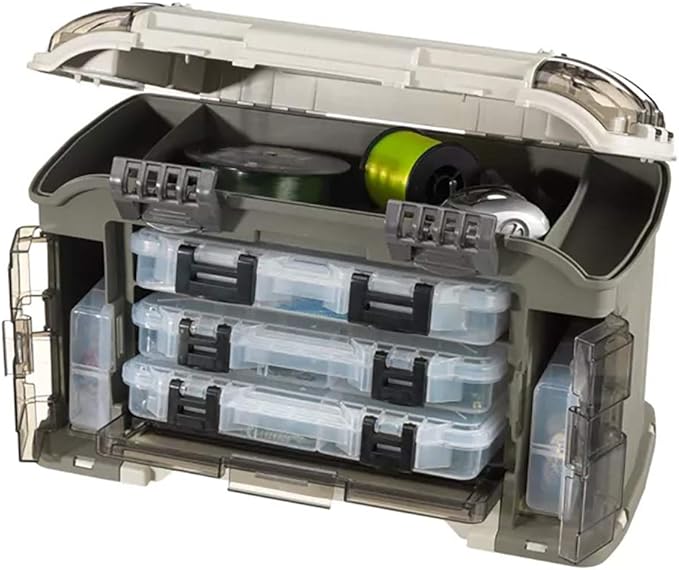Plano Elite Series Ultimate Angled Tackle System, Graphite & Sandstone - Image 2
