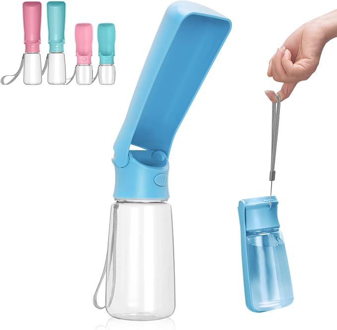 Portable Dog Water Bottle, Foldable Dog Water Bottle Leak Proof Dispenser by AIKIDS