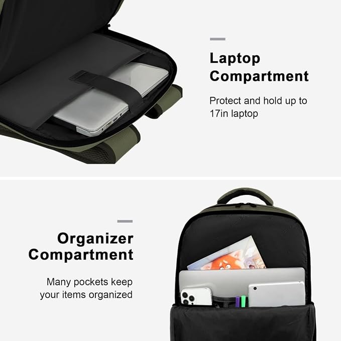 MATEIN Carry on Travel Laptop Backpack, Large Flight Approved Personal Item - Image 4