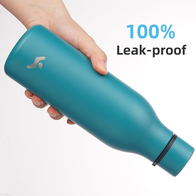 Insulated Water Bottle with Strap, 18 oz Double Wall Stainless Steel Vacuum - Image 5