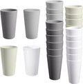 24 Pcs Unbreakable Plastic Cups Set, 20 oz Reusable Plastic Cups, Stackable by StayHealthyStayHappy