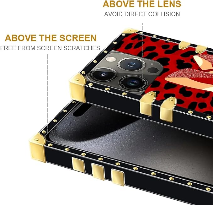 Compatible with iPhone 16 Pro Case, Elegant High Heels Luxury Golden Decoration - Image 6