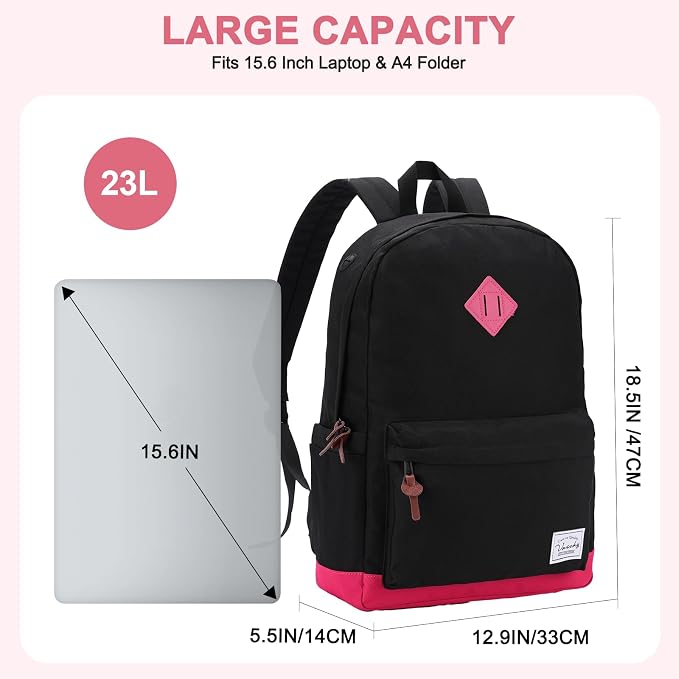 Backpack for Men Women, VASCHY Classic Water-resistant Lightweight Travel - Image 2