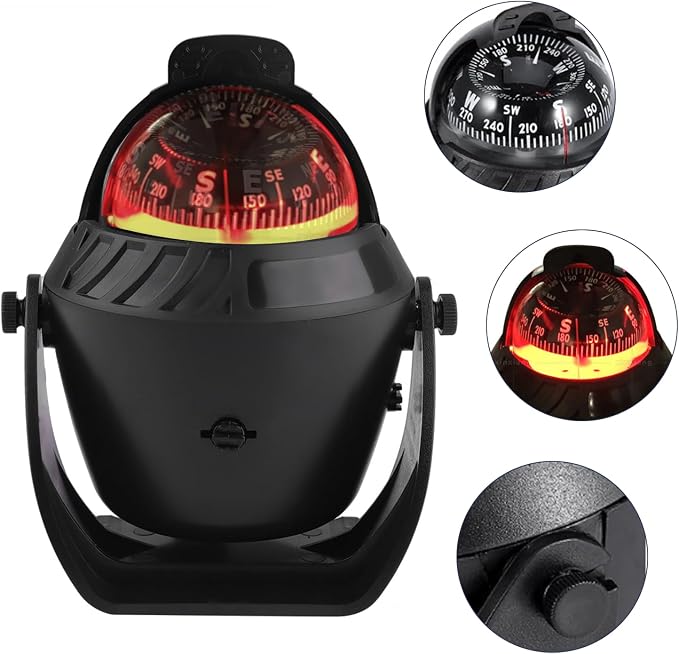Vehicle Dashboard Compass LED Light Auto Dash Mount Navigation Automobile by %E4%B8%BB%E9%A1%B5
