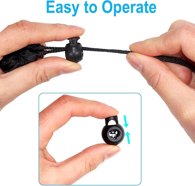 ZUSHALLMY 48pcs Upgraded Plastic Cord Lock, Cord Locks - Image 5