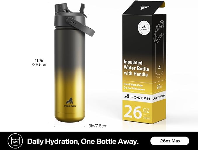 POWCAN 26 oz Insulated Water Bottle - Image 7