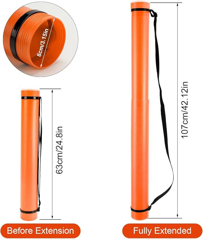 DEWEL Poster Tube, Waterproof Poster Holder Plastic Expandable - Image 2