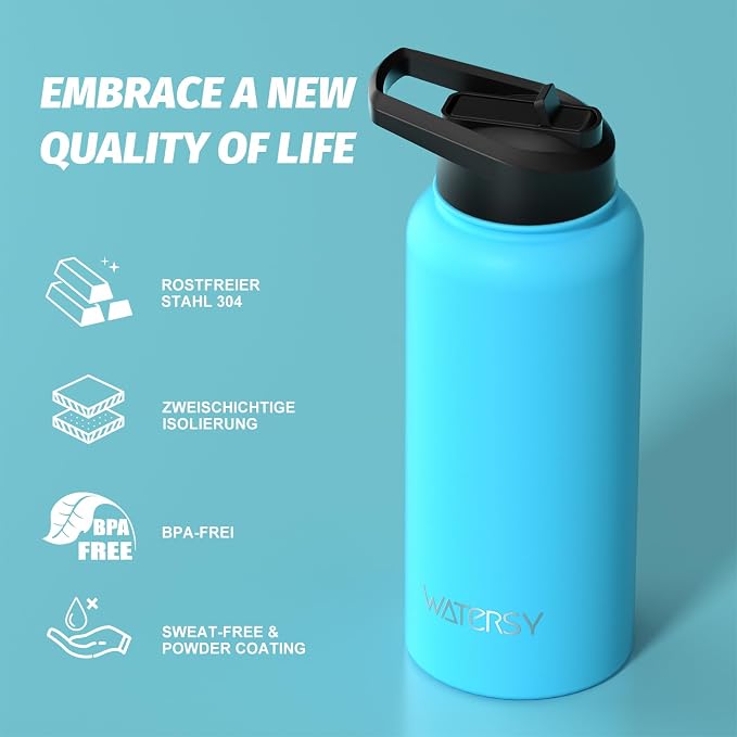 32oz Insulated Water Bottle, BPA Free&Leak Proof, Stainless Steel Water Flask - Image 8
